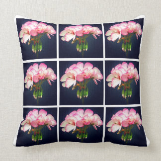 Pretty Pink Geraniums Pillow