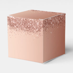 Pretty Pink Glitter Blank Favour Box