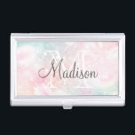 Pretty Pink Glitter Girly Glamourous Business Card Holder<br><div class="desc">Easily personalize this pretty pink bokeh glitter pattern with your custom details.</div>