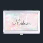 Pretty Pink Glitter Girly Glamourous Business Card Holder<br><div class="desc">Easily personalize this pretty pink bokeh glitter pattern with your custom details.</div>