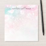 Pretty Pink Glitter Girly Glamourous Notepad<br><div class="desc">Easily personalize this pretty pink bokeh glitter pattern with your custom details.</div>
