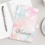 Pretty Pink Glitter Girly Glamourous Planner<br><div class="desc">Easily personalize this pretty pink bokeh glitter pattern with your custom details.</div>