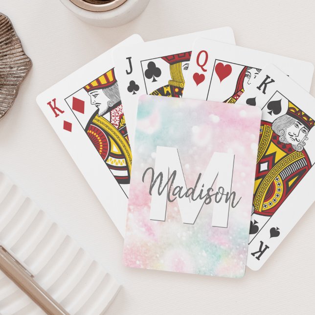 Pretty Pink Glitter Girly Glamourous Playing Cards (Creator Uploaded)