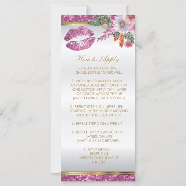 Pretty Pink Glitter Lip Instructions 2 (Front)