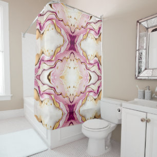 Pretty Pink Gold White Marble