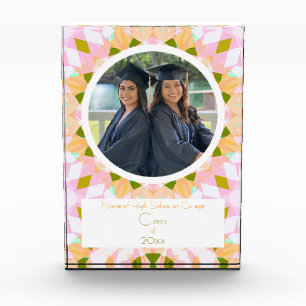 Pretty Pink Green Graduation Photo Keepsake Gift