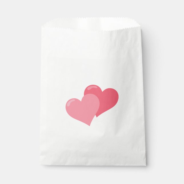Pretty Pink Hearts Favour Bag (Front)
