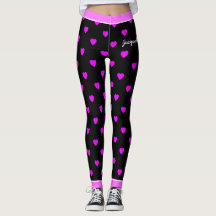 Pretty Pink Hearts on BLACK