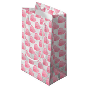 Pretty Pink Hearts Pattern Small Gift Bag