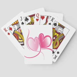 Pretty Pink Hearts Playing Cards