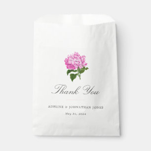 Pretty Pink Hydrangea Elegant Favour Bag