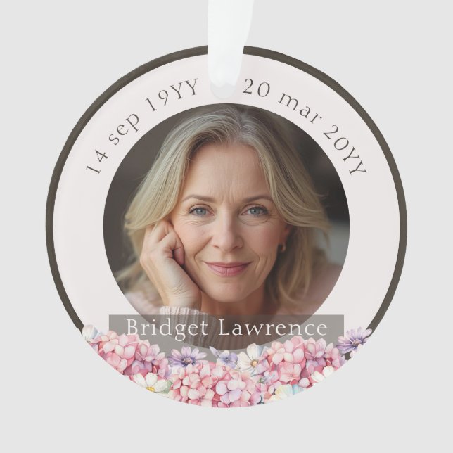 Pretty Pink Hydrangea Remembrance Memorial (devant)