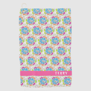 Pretty Pink Ladies Personalized Golf Towel