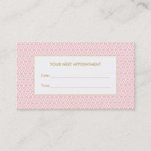 Pretty Pink Lattice Salon Appointment Reminder