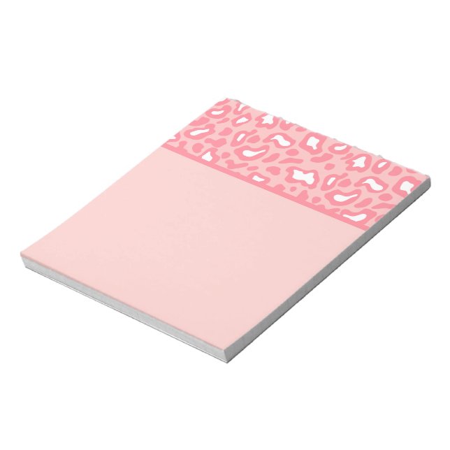 Pretty Pink Leopard Notepad (Rotated)