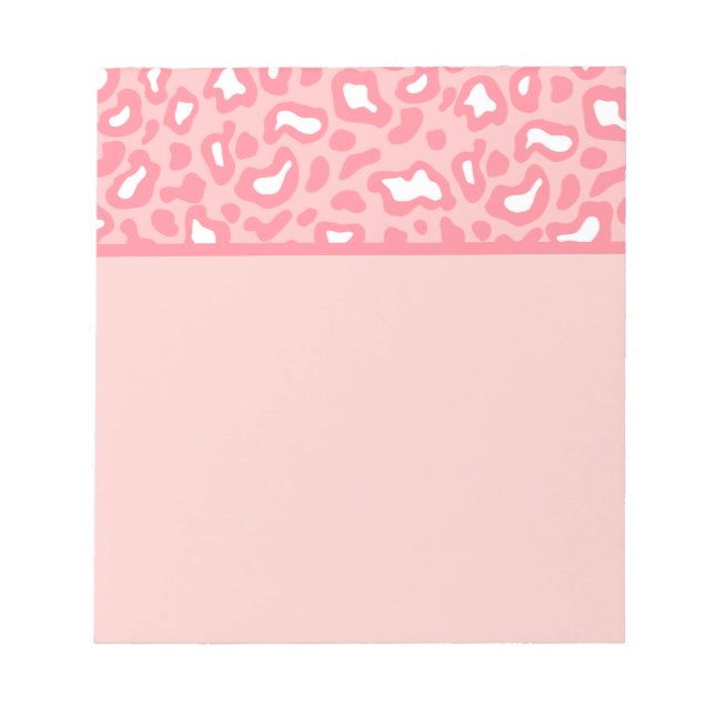 Pretty Pink Leopard Notepad (Front)