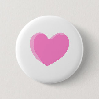 Pretty Pink Love Heart. 2 Inch Round Button