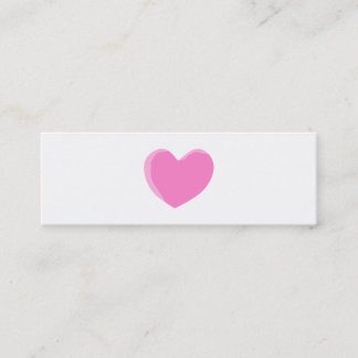 Pretty Pink Love Heart. Mini Business Card