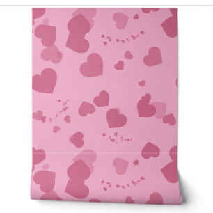 Pretty pink love hearts wallpaper
