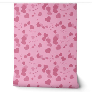 Pretty pink love hearts wallpaper