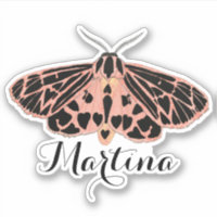 Pretty Pink Moth with Name