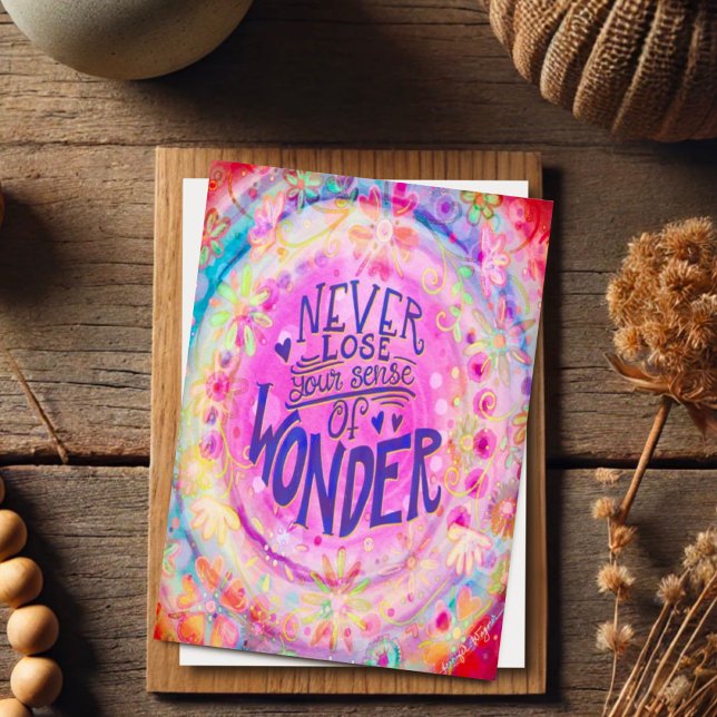Pretty  Pink Never Lose Your Sense of Wonder Card (Creator Uploaded)