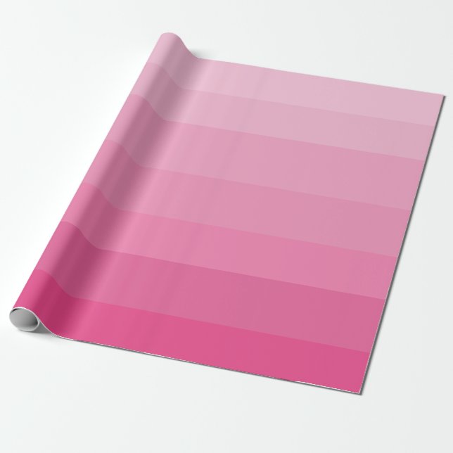 Pretty pink ombre wrapping paper (Unrolled)