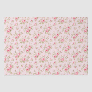 Pretty Pink Painted Roses  Tissue Paper