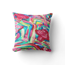 Pretty pink patio pillow