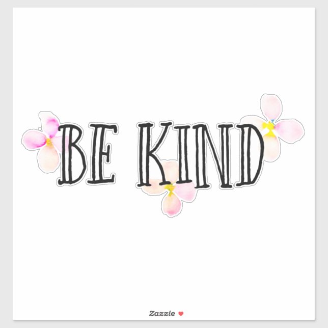 Pretty Pink Peach Flowers Be Kind (Sheet)