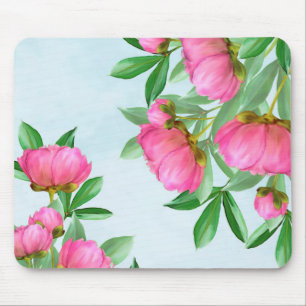 Pretty Pink Peonies Bouquet Mouse Pad