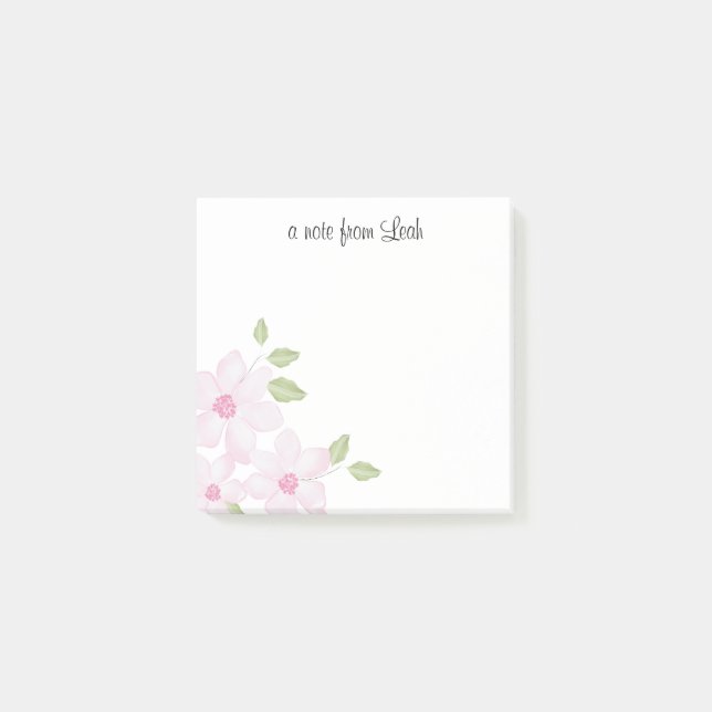 Pretty Pink Peonies Bouquet Post-it Notes (Front)