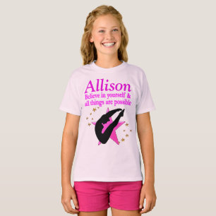 PRETTY PINK PERSONALIZED DIVER GIRL T SHIRT