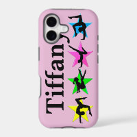 PRETTY PINK PERSONALIZED GYMNASTICS IPHONE CASE