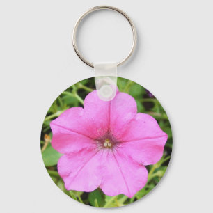 Pretty Pink Petunia Keychain