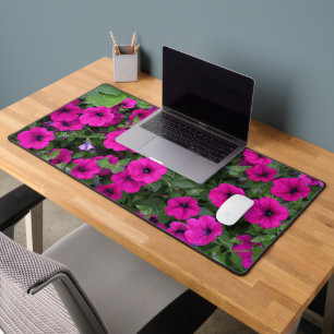Pretty Pink Petunias Floral Desk Mat