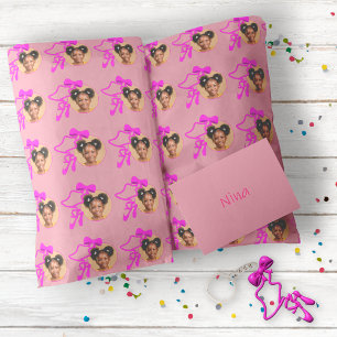 Pretty Pink Photo Ballerina Ballet Shoes Birthday Wrapping Paper