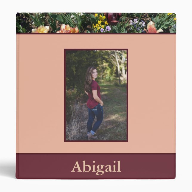 Pretty Pink Photo Garden Binder (Front)