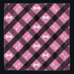Pretty Pink Plaid - Pet  Bandana<br><div class="desc">Pet Bandana. Featuring a stylish pretty pink Plaid pattern. The pink background colour can be changed to any colour you like. ⭐99% of my designs in my store are done in layers. This makes it easy for you to resize and move the graphics and text around so that it will...</div>