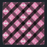 Pretty Pink Plaid - Pet  Bandana<br><div class="desc">Pet Bandana. Featuring a stylish pretty pink Plaid pattern. The pink background colour can be changed to any colour you like. ⭐99% of my designs in my store are done in layers. This makes it easy for you to resize and move the graphics and text around so that it will...</div>