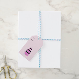 Pretty Pink Polka Dot Packages Gift Tags