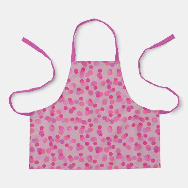 pretty pink polka dots apron (Front)