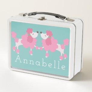 Pretty Pink Poodle Retro Lunch Box