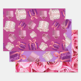 Pretty Pink Presents Wrapping Paper Sheet