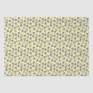 Pretty Pink Purple and Yellow Pansies Tissue Paper