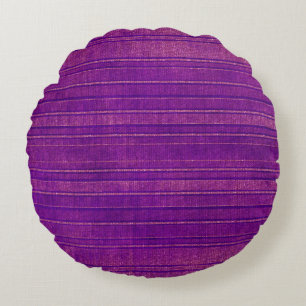 Pretty Pink Purple Distressed Watercolor Pattern Round Pillow