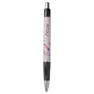 Pretty Pink Purple Roses Floral Cat Pen