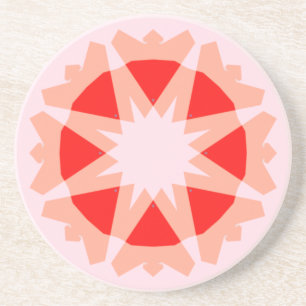 Pretty Pink Red Whimsical Fun Star Dopamine Decor Coaster
