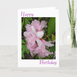 Pretty Pink Rhododendron Birthday Card