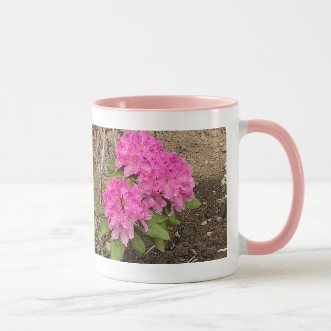 Pretty Pink Rhododendron Flowers Mugs (Right)